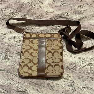 Brown Coach Patterned Crossbody Bag. Listing will be removed 2/6/26